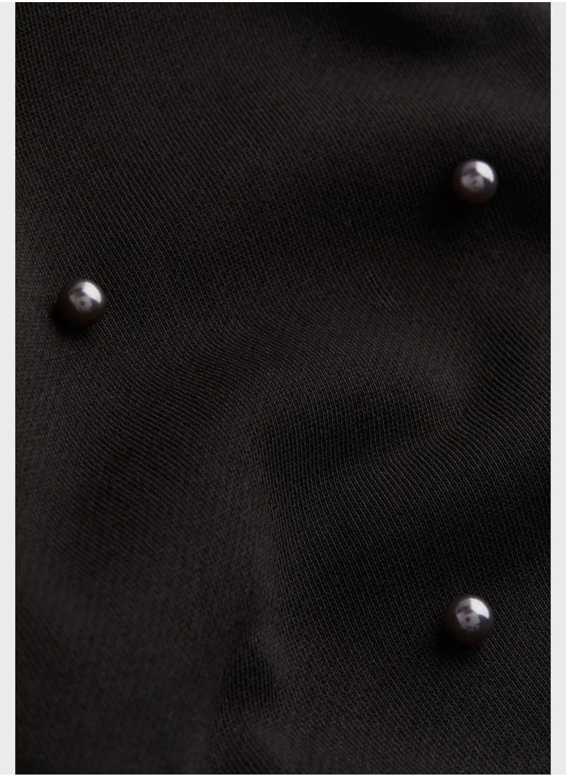 H&M Embellished Crew Neck Sweatshirt