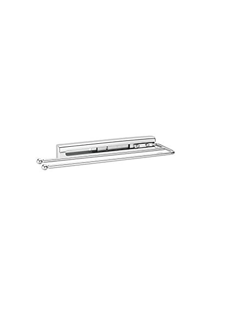Rev-A-Shelf RevAShelf Under Sink Cabinet Kitchen Bathroom Prong Pullout Extendable 2 Prong Standard Size Towel Bar Organizer Chrome 56351C 