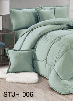 Moon 4-Piece Microfiber Green Single Comforter Set  - Image 4