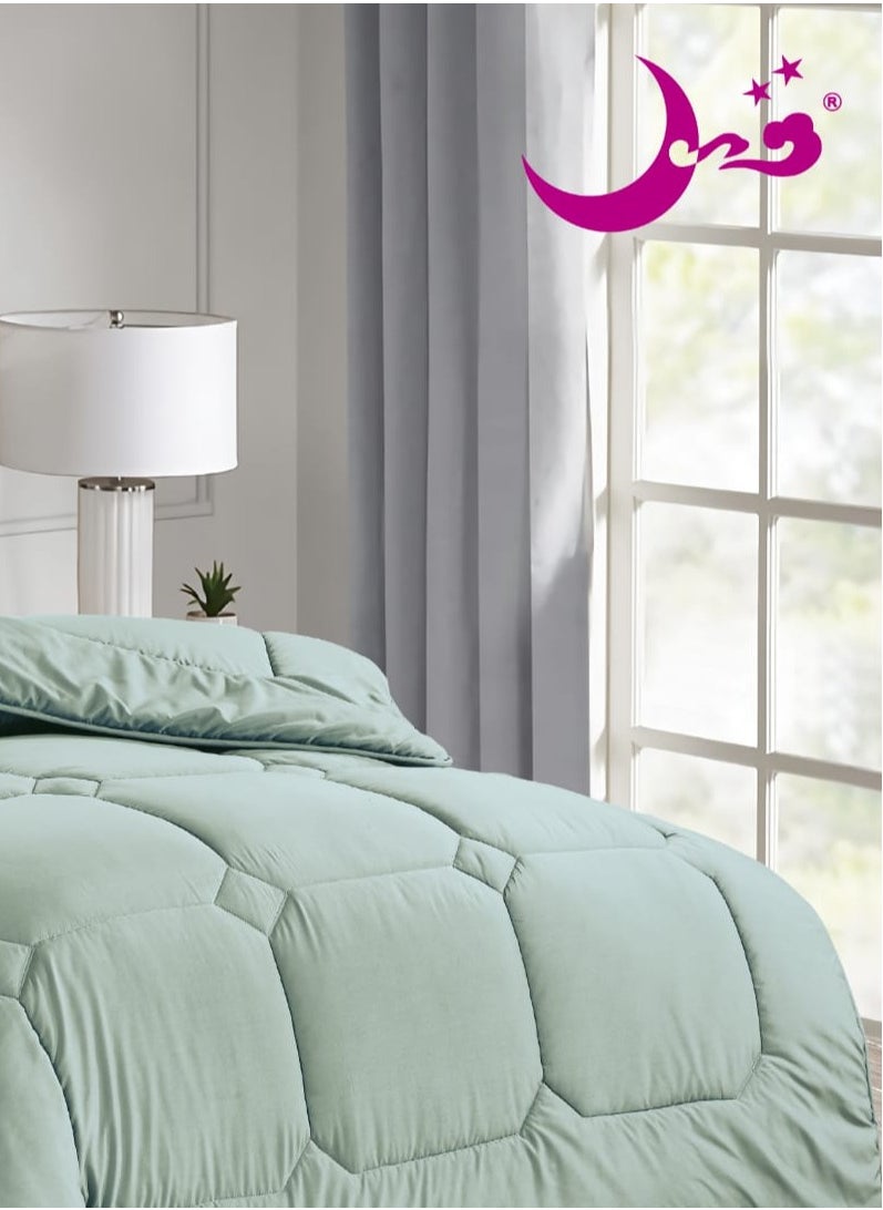 Moon 4-Piece Microfiber Green Single Comforter Set  - Image 3
