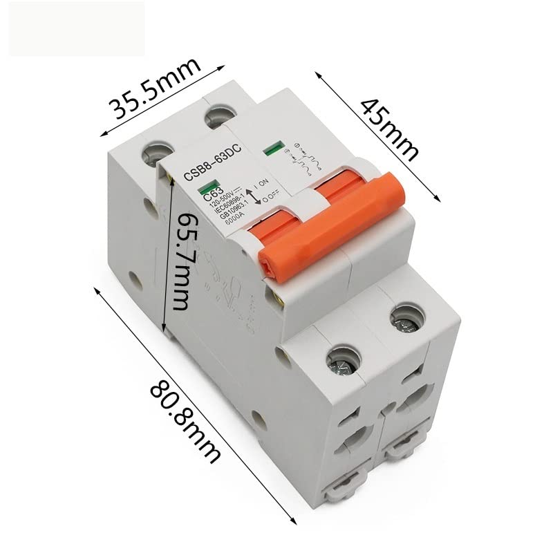 25A 2P DC 500V Solar Mini Circuit Breaker MCB Protector For PV System - Image 3