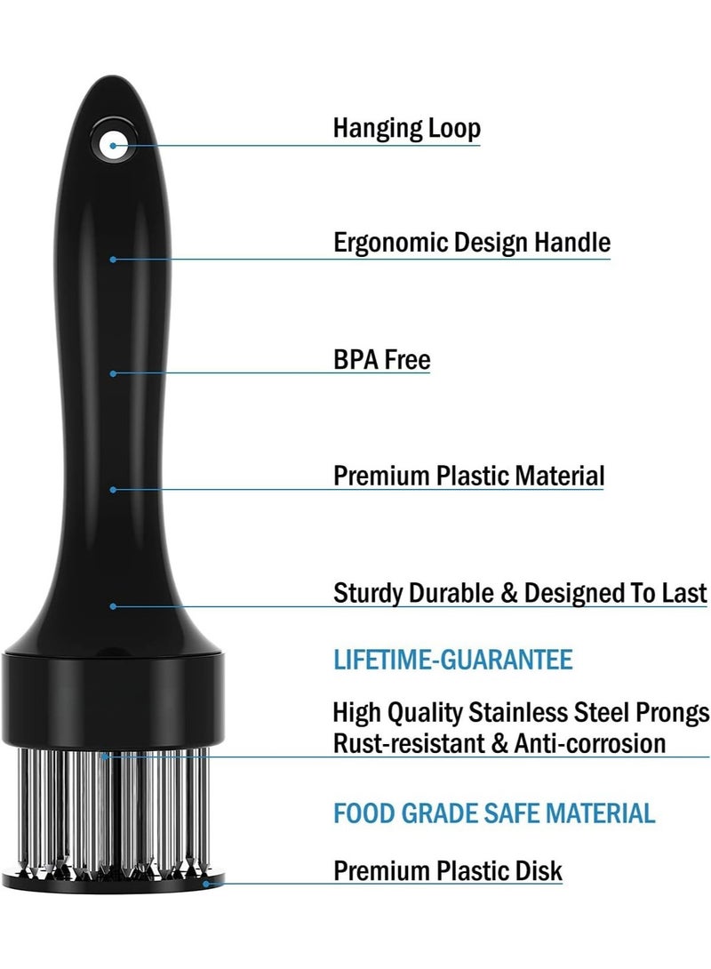 Meat Tenderizer Tool, Stainless Steel Needle, UltraSharp 21 Blades Tenderizer Tool for Tenderizing Beef, Chicken, Steak, Veal and Pork  - Image 2