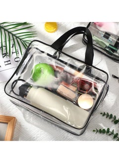 Saintrygo 15 Pcs Clear Makeup Bags Toiletry Bag with Zipper Handle PVC Waterproof Cosmetic Bags Set Transparent Travel Pouch Clear Makeup Organizer for Travel Airport Business, 3 Sizes  - Image 4