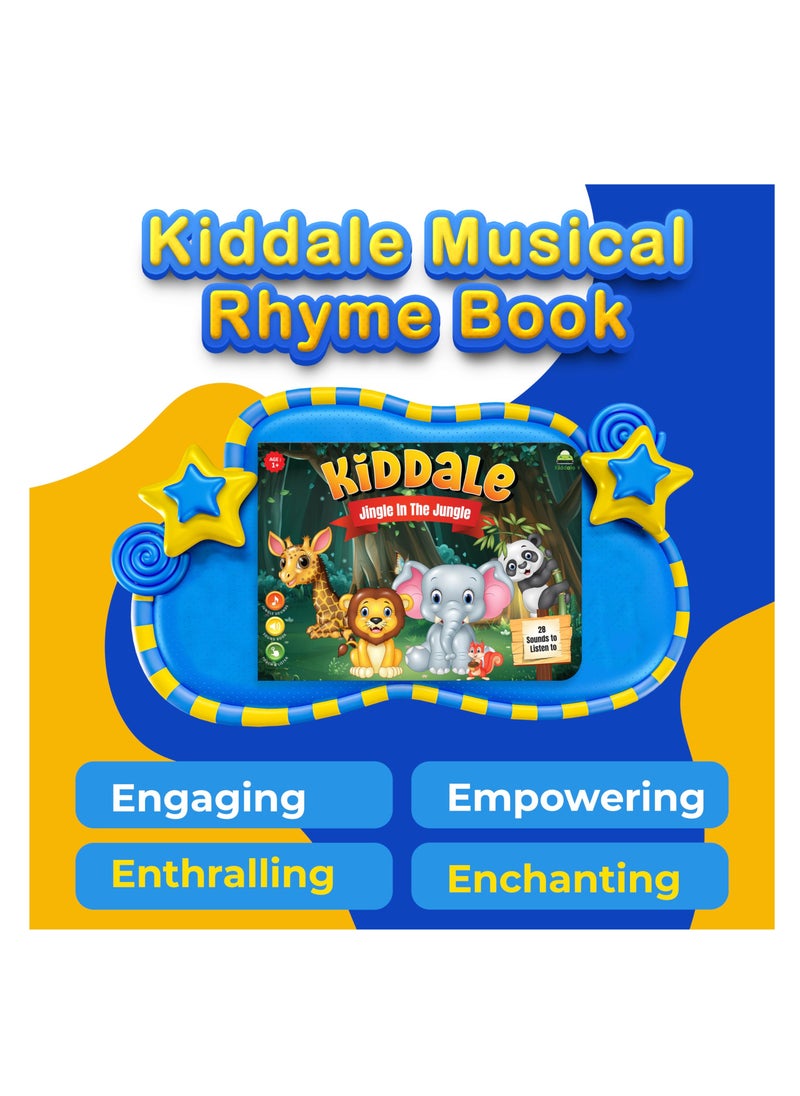 Kiddale - Pack of 2 Musical Rhymes Book| 8 Classical and 16 Wild Animal Nursery Rhymes|28 Sounds each |Interactive Touch n Play Sound Book|Best Gift with Musical Learning for 1-3 Years|Sing Along Books - Image 1