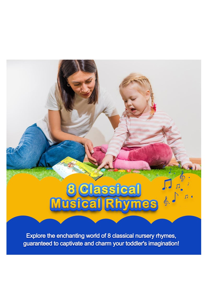Kiddale - Pack of 2 Musical Rhymes Book| 8 Classical and 16 Wild Animal Nursery Rhymes|28 Sounds each |Interactive Touch n Play Sound Book|Best Gift with Musical Learning for 1-3 Years|Sing Along Books - Image 1