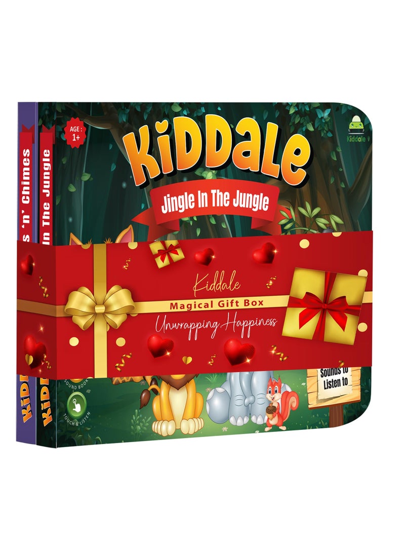Kiddale - Pack of 2 Musical Rhymes Book| 8 Classical and 16 Wild Animal Nursery Rhymes|28 Sounds each |Interactive Touch n Play Sound Book|Best Gift with Musical Learning for 1-3 Years|Sing Along Books - Image 1