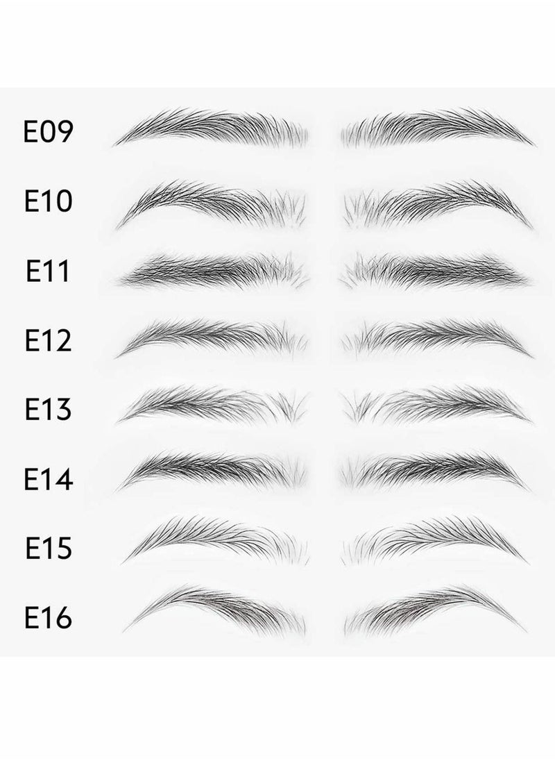 KASTWAVE 12 Sheets 4D Hair-Like, Waterproof Eyebrow Tattoos Stickers Eyebrow Transfers Stickers Grooming Shaping Eyebrow Sticker for Women and Girls, Shaper Makeup Eyebrow (Simple Style)  - Image 2