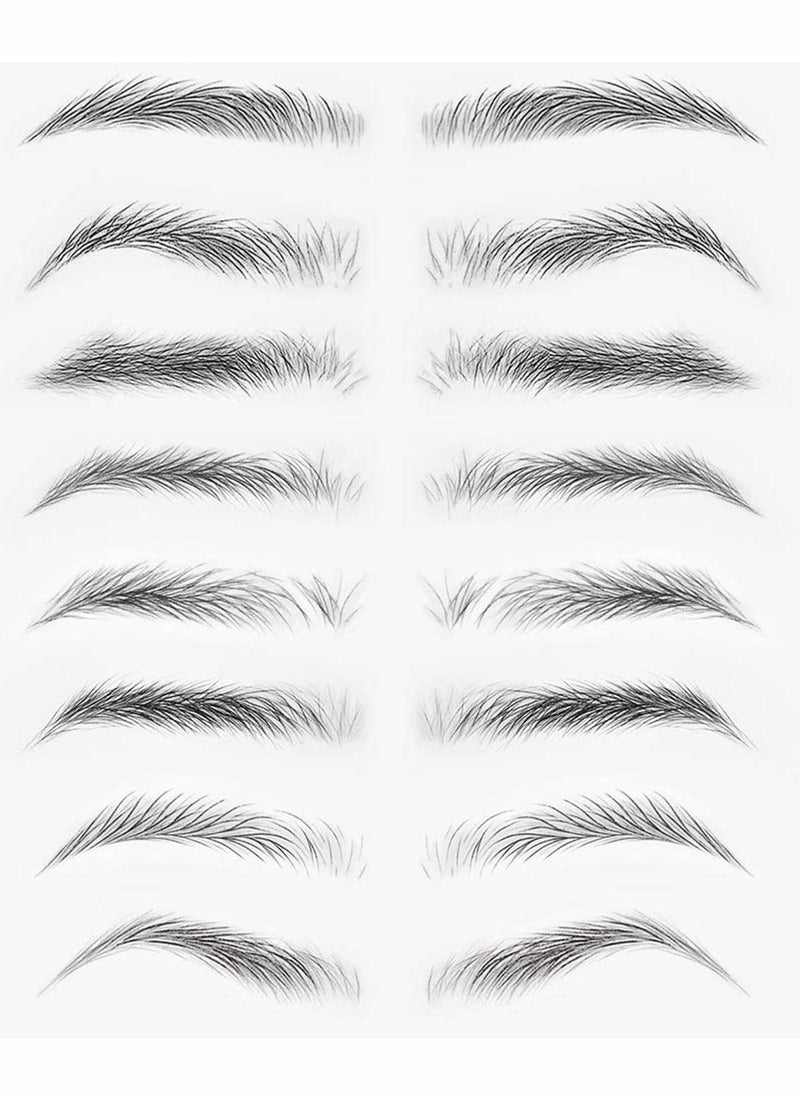 KASTWAVE 12 Sheets 4D Hair-Like, Waterproof Eyebrow Tattoos Stickers Eyebrow Transfers Stickers Grooming Shaping Eyebrow Sticker for Women and Girls, Shaper Makeup Eyebrow (Simple Style)  - Image 1
