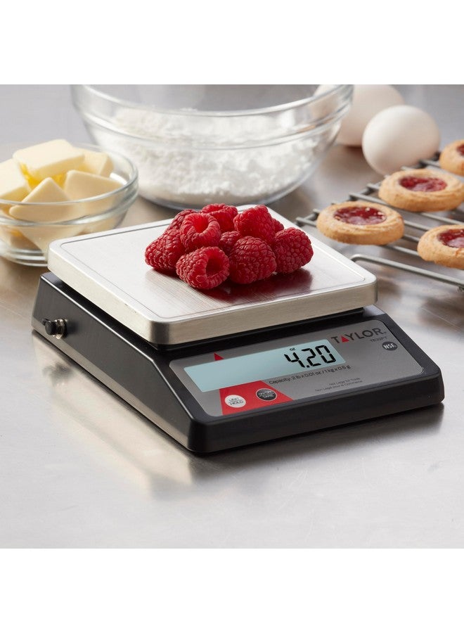 Taylor ميزان تايلور الرقمي المدمج للتحكم في الحصص، ميزان طعام لقياس الوزن بدقة والتحكم في الحصص، وظيفة الطي والإمساك، NSF، 32 أونصة، منصة من الفولاذ المقاوم للصدأ - Image 2
