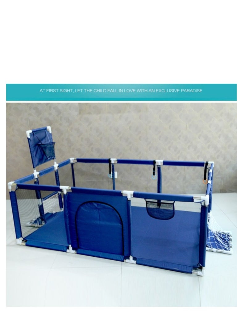 PENG GENERAL Large Baby Playpen with Safety Mesh, Indoor Ball Pit Area, Children's Fence Play Area Blue  - Image 2