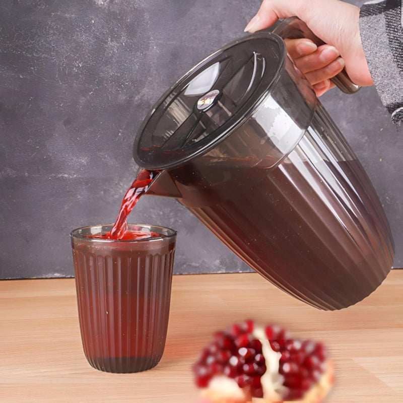 قارورة مشروبات - قارورة أكريليك مع كوبين بألوان زاهية، تصميم متين وعصري وآمن للوجبات اليومية واستضافة رمضان، سهلة التنظيف وموثوقة.