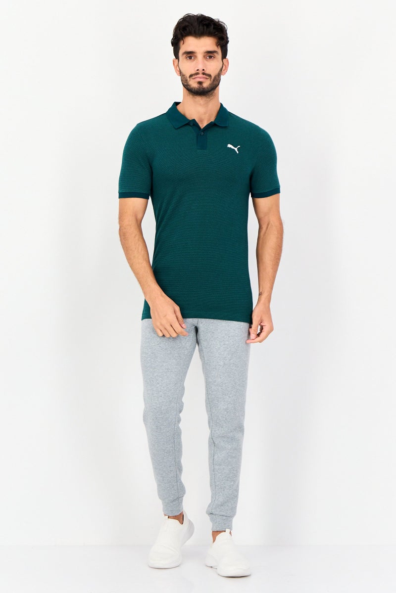 PUMA Men Slim Fit Short Sleeves Outdoor Polo Shirt, Green - Image 2