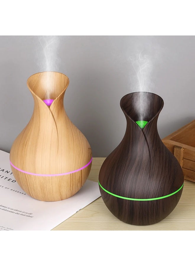 Ultrasonic Air Humidifier, USB Essential Oil Diffuser for Air Purification for Car, Family, Office, Home, Bedroom, Living Room, Study, Yoga and Spa (Dark, 200ml) - Image 3