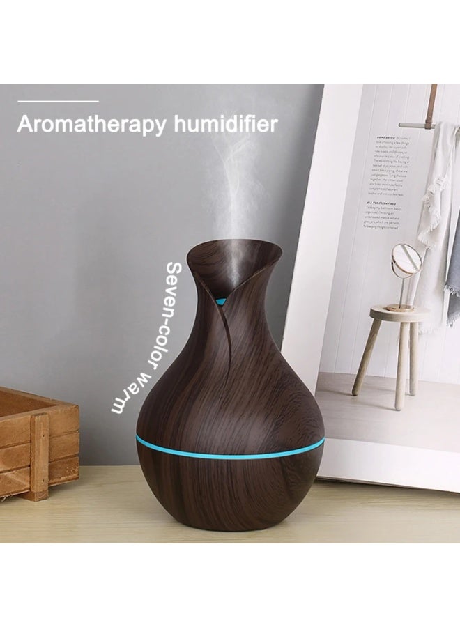 Ultrasonic Air Humidifier, USB Essential Oil Diffuser for Air Purification for Car, Family, Office, Home, Bedroom, Living Room, Study, Yoga and Spa (Dark, 200ml) - Image 2