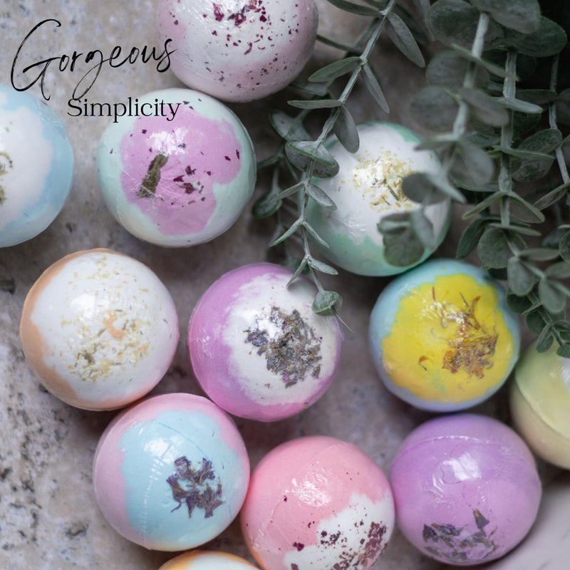EvolutionUSA 12 Inspire Bath Bombs for Women & Girls â€“ Flower Topped Bath Bombs Girls, Lush Woman Bathbomb Set, Organic Bath Fizzers, Luxury Gift Mothers Day, Birthday, Valentines, Easter or Self Care - Image 3