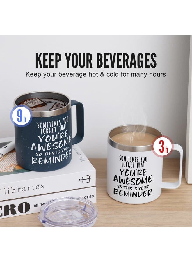 NOWWISH Christmas Gifts for Men - Awesome Coffee Mug, Inspirational Birthday & Holiday Presents - Perfect Stocking Stuffers & White Elephant Gifts for Adults, 14oz Navy Blue - Image 5
