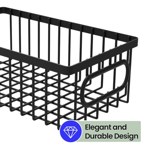 WonderStand BASKIE (Black) | Premium Metal Steel Storage Basket For Home and Kitchen - Image 3