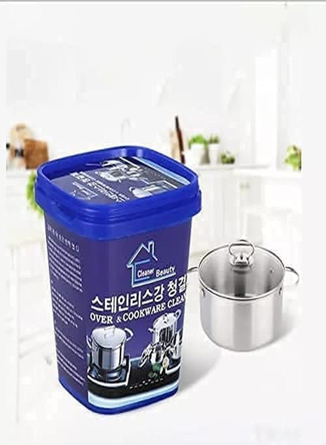 QUEBERS Heavy-Duty Cookware Cleaner Paste | Removes Burnt Stains, Grease & Rust | Pot & Pan Cleaner for Stainless Steel, Oven, Cooktop & Kitchen Utensils (1 Pack) (1) - Image 3