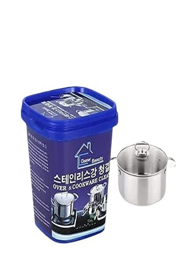 QUEBERS Heavy-Duty Cookware Cleaner Paste | Removes Burnt Stains, Grease & Rust | Pot & Pan Cleaner for Stainless Steel, Oven, Cooktop & Kitchen Utensils (1 Pack) (1) - Image 1