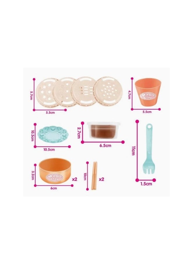 TOY GARDEN Dream Clay DIY Playset Creative Dough Extruder Kit for Kids Includes Molds, Tools, & 6 Colorful Clays  - Image 2