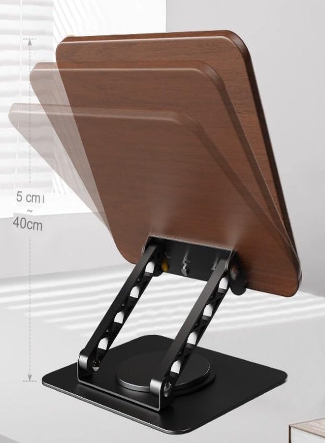 FRENYEAR Multifunctional Reading Stand | Adjustable Book Holder with 360° Rotating Bases | Foldable Designs, and Elastic Clips, Multifunctional Display Recipe Stand, Music Scores, and Book Lovers - Image 4