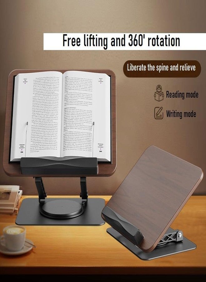 FRENYEAR Multifunctional Reading Stand | Adjustable Book Holder with 360° Rotating Bases | Foldable Designs, and Elastic Clips, Multifunctional Display Recipe Stand, Music Scores, and Book Lovers - Image 3