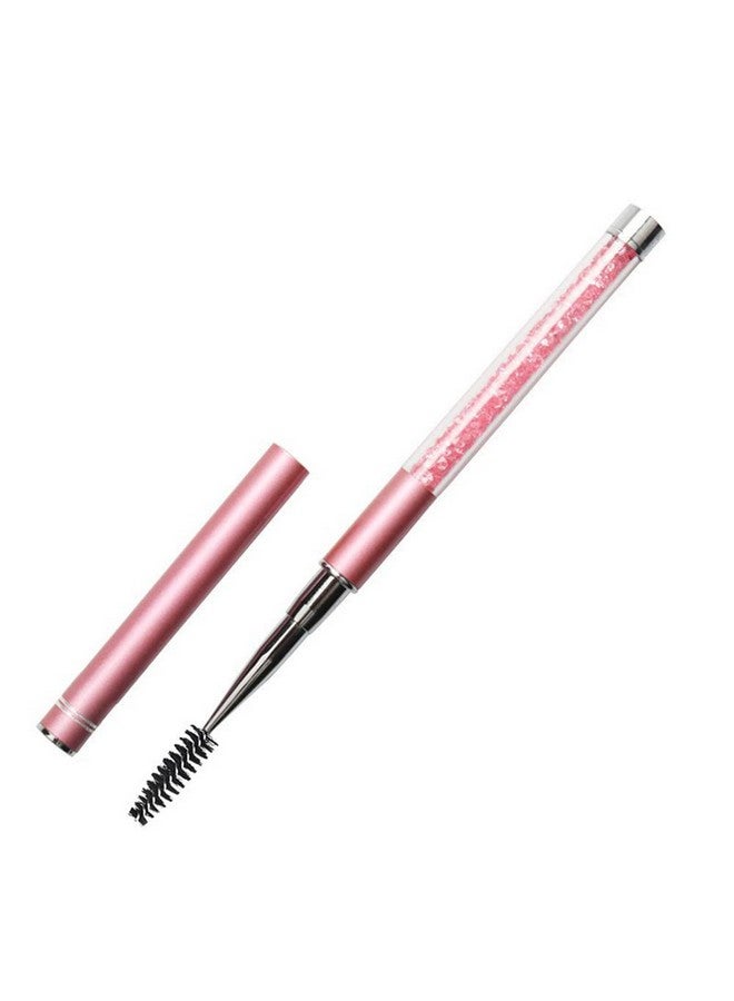 SKYPIA SKYPIA Eyelashes Comb Curlers Makeup Brush Mascara Brush Make Up Wands Eyebrow Brush with Cap Travel Accessories (PINK)… - Image 1