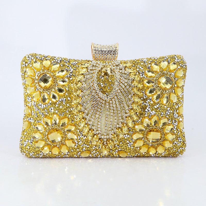 2023 New Diamond Beaded Embroidered Evening Bag Rhinestone Party Evening Dress Women'S Full Diamond Clutch - Image 1