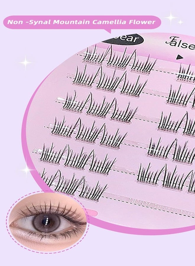 Gege Bear No Stalks To Avoid Gum Fake Eyelashes | Reusable & Durable Lightweight | Mess-Free Application | Eye Makeup Must-Have | Soft Bold Kawaii Aesthetic | Glue Free Design False Eyelash | Comfortable Wear Beginner-Friendly | Ideal for Teen Women Girls Beauty Routine (01# Non-Sympae Women's Group Model, 36PCS) - Image 2