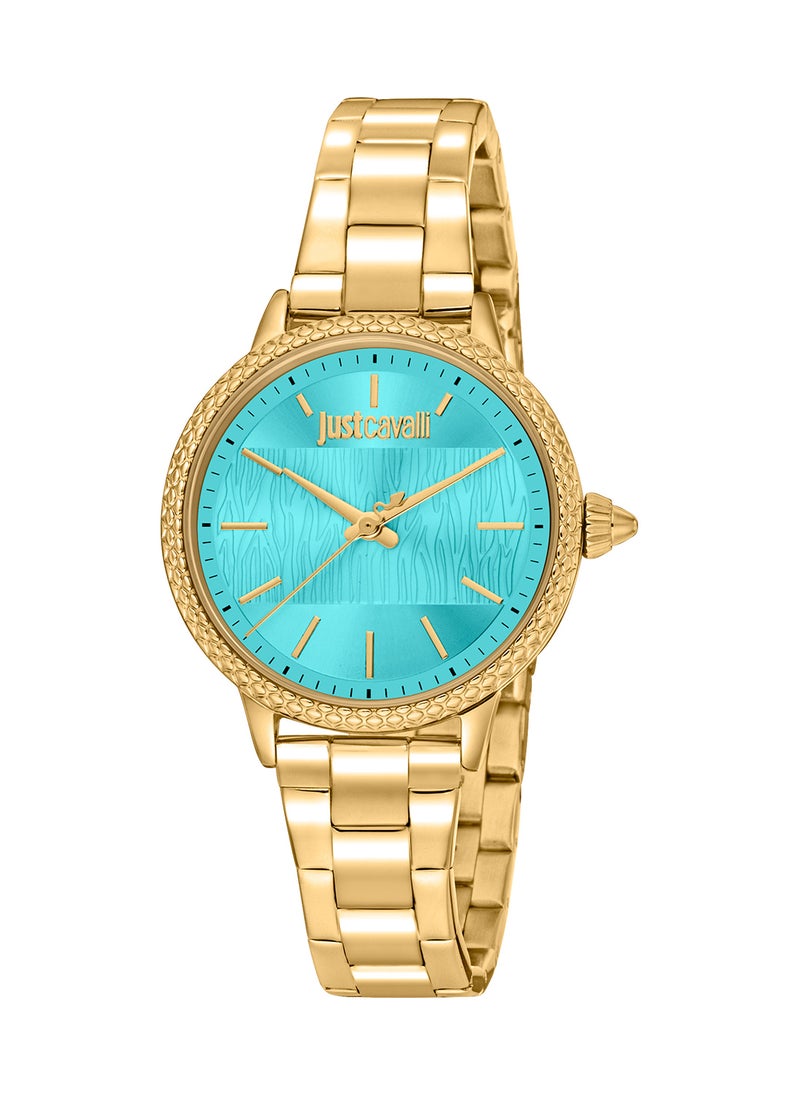 Just Cavalli ساعة يد نسائية دائرية الشكل من الفولاذ المقاوم للصدأ JC1L259M0065 - 32 مم  - Image 1