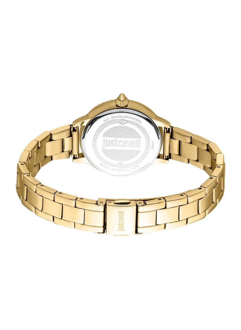 Just Cavalli ساعة يد نسائية دائرية الشكل من الفولاذ المقاوم للصدأ JC1L259M0065 - 32 مم  - Image 3