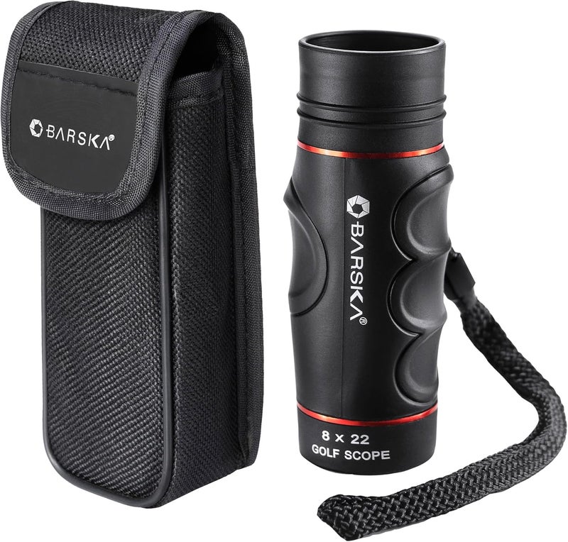 BARSKA Blueline 8x22 Waterproof Golf Scope Monocular with Built-in Internal Distance Reticle - Image 1