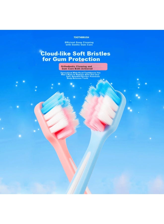 Dearfly Orthodontic Toothbrush Steel Braces Cleaning Toothbrush U-shaped Brush Head With Interdental Brush - Image 1