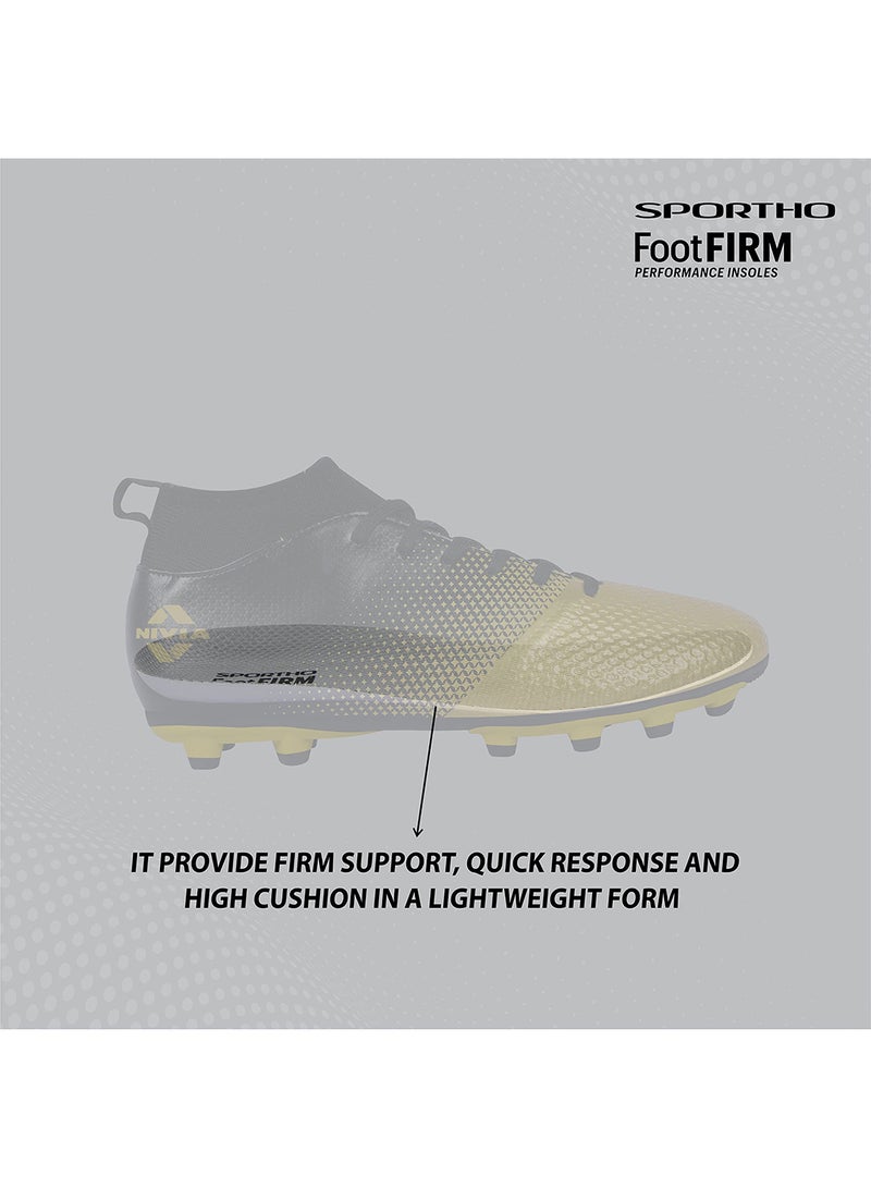 Nivia Ashtang Football Shoes | 9 UK/ 10 US / 43 EU | Synthetic Leather | PVC sole | Lace-Fastening | Padded Footbed - Image 5