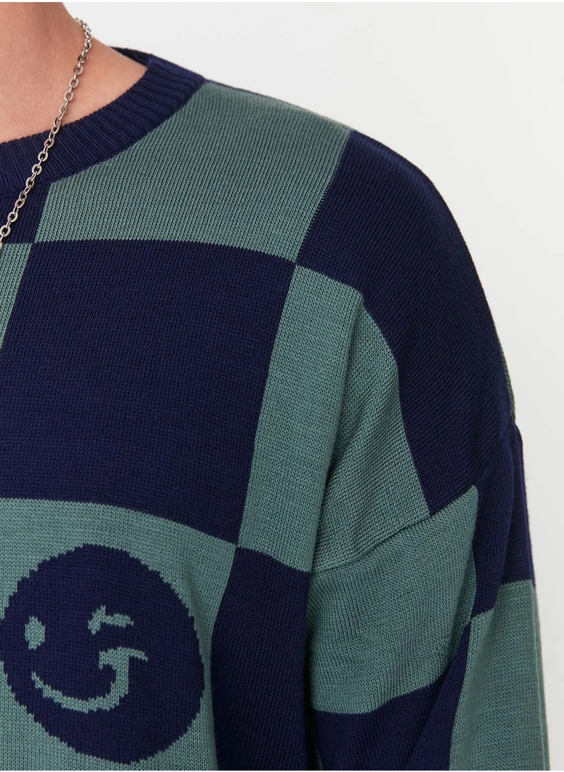 trendyol Color Block Crew Neck Sweater