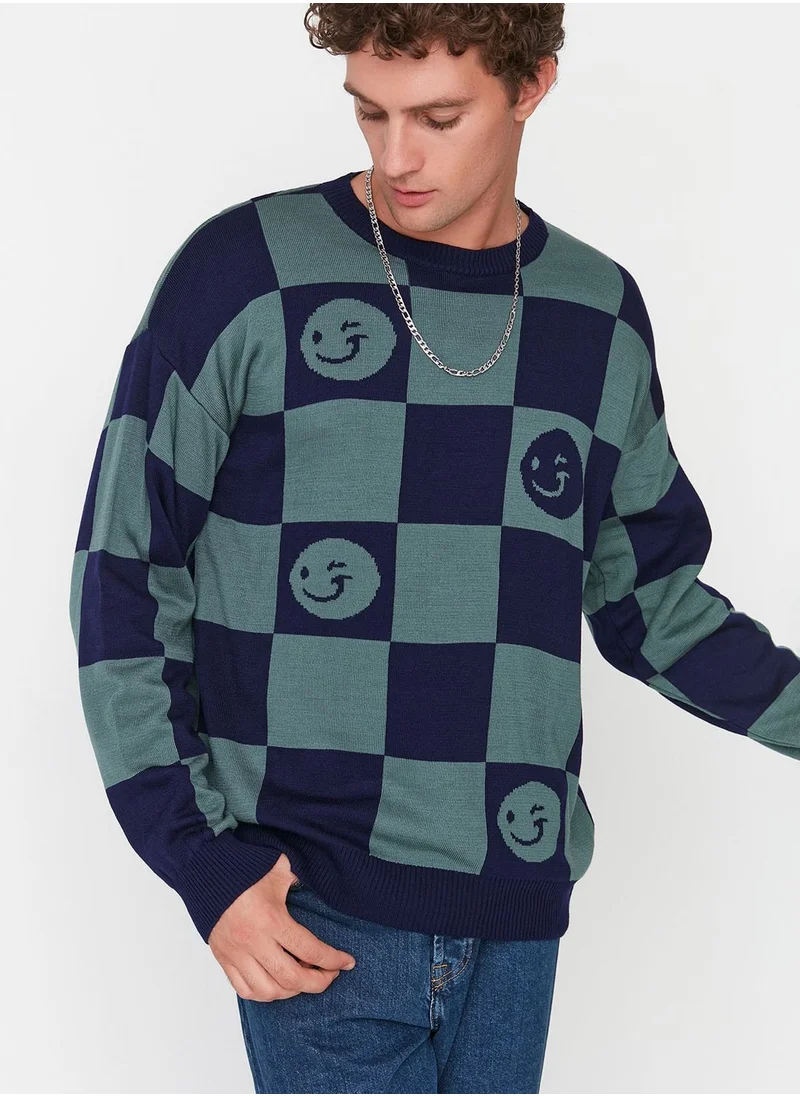 trendyol Color Block Crew Neck Sweater