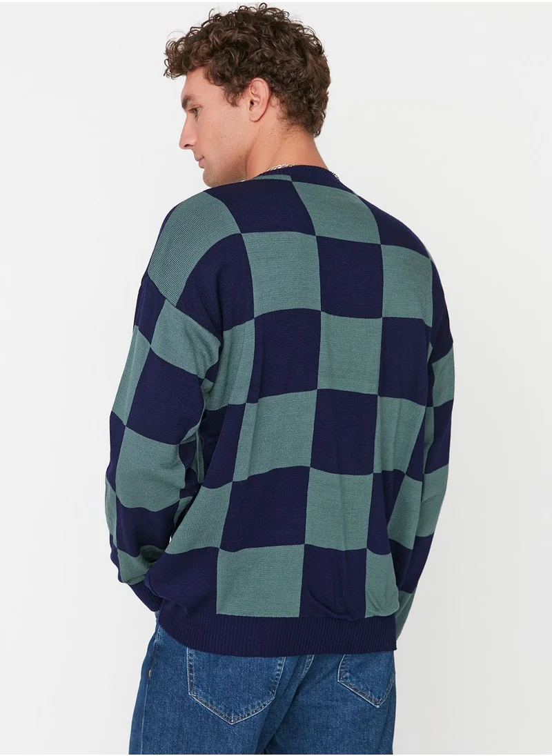 trendyol Color Block Crew Neck Sweater