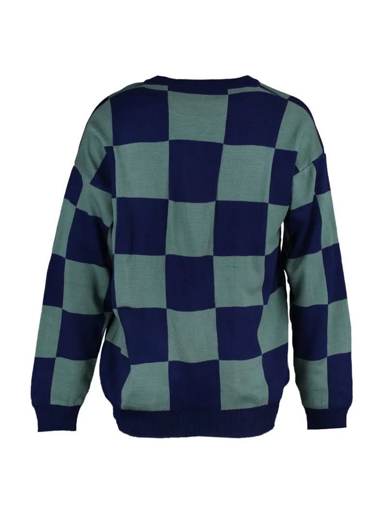 trendyol Color Block Crew Neck Sweater