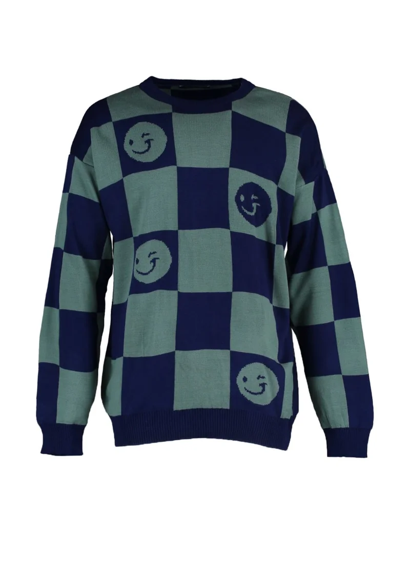 trendyol Color Block Crew Neck Sweater