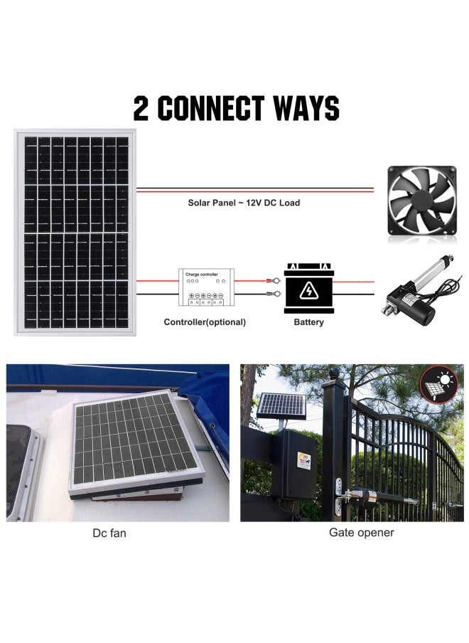 LTD Eco-Worthy 10W Solar Panel 10 Watt 12 Volt Pv Solar Module Solar Cell Panel  New  - Image 4