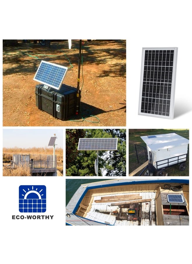 LTD Eco-Worthy 10W Solar Panel 10 Watt 12 Volt Pv Solar Module Solar Cell Panel  New  - Image 5