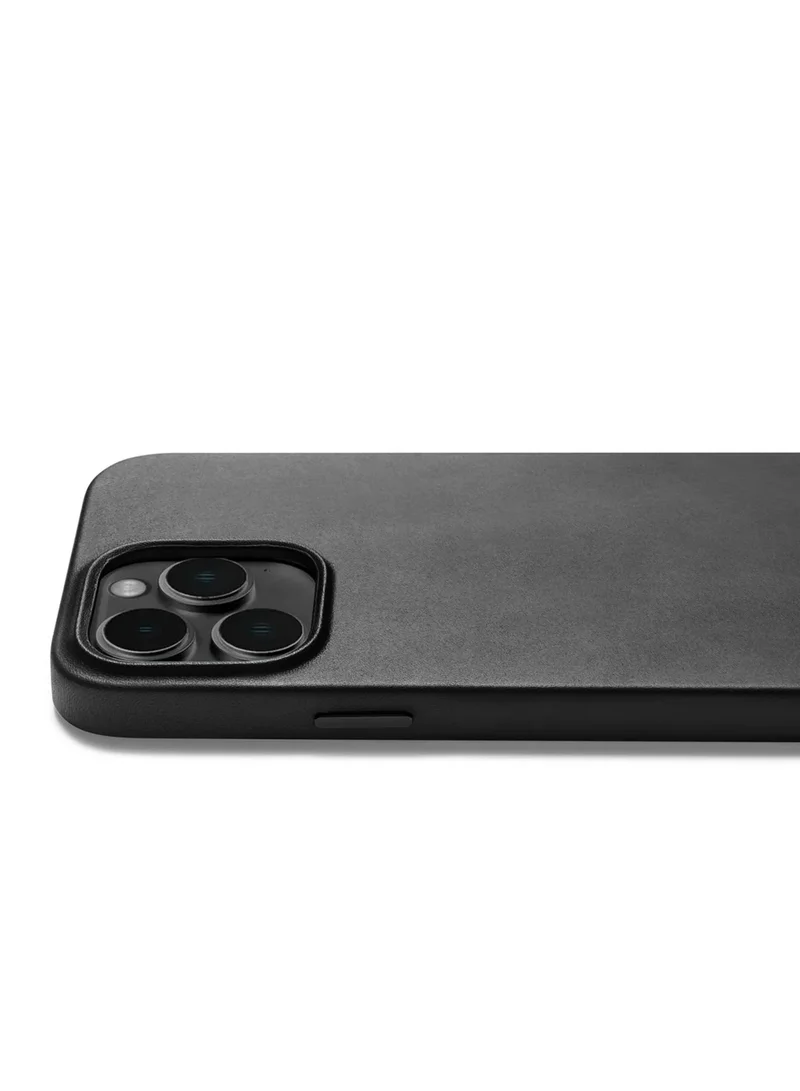 Mujjo Mujjo Leather Phone Case - Fits iPhone 14 Pro Max - MagSafe Compatible - Premium European Leather - Enhanced Phone & Camera Lens Protection - Black