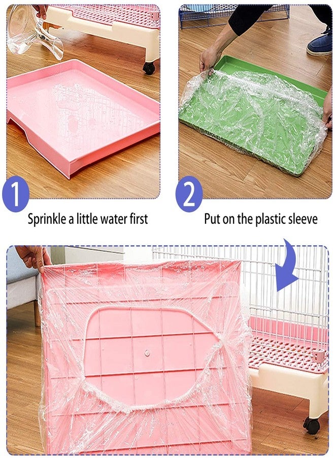 upcessory 30 pcs Disposable Cage Liners, Clear Plastic Rabbit Cage Liner Bag, Universal Toilet Film for Bunny, Hamster, Totoro, Hedgehog, Guinea Pig and Small Animals(30pcs, 47in) - Image 5
