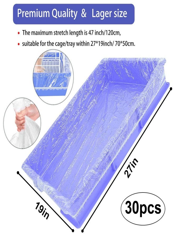 upcessory 30 pcs Disposable Cage Liners, Clear Plastic Rabbit Cage Liner Bag, Universal Toilet Film for Bunny, Hamster, Totoro, Hedgehog, Guinea Pig and Small Animals(30pcs, 47in) - Image 2