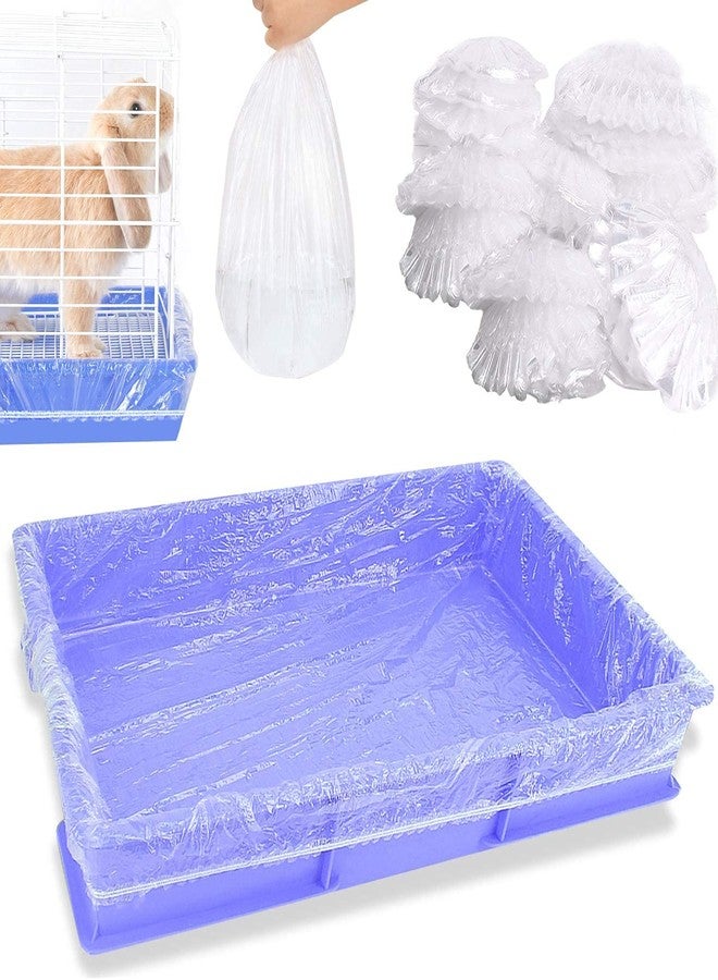 upcessory 30 pcs Disposable Cage Liners, Clear Plastic Rabbit Cage Liner Bag, Universal Toilet Film for Bunny, Hamster, Totoro, Hedgehog, Guinea Pig and Small Animals(30pcs, 47in) - Image 1
