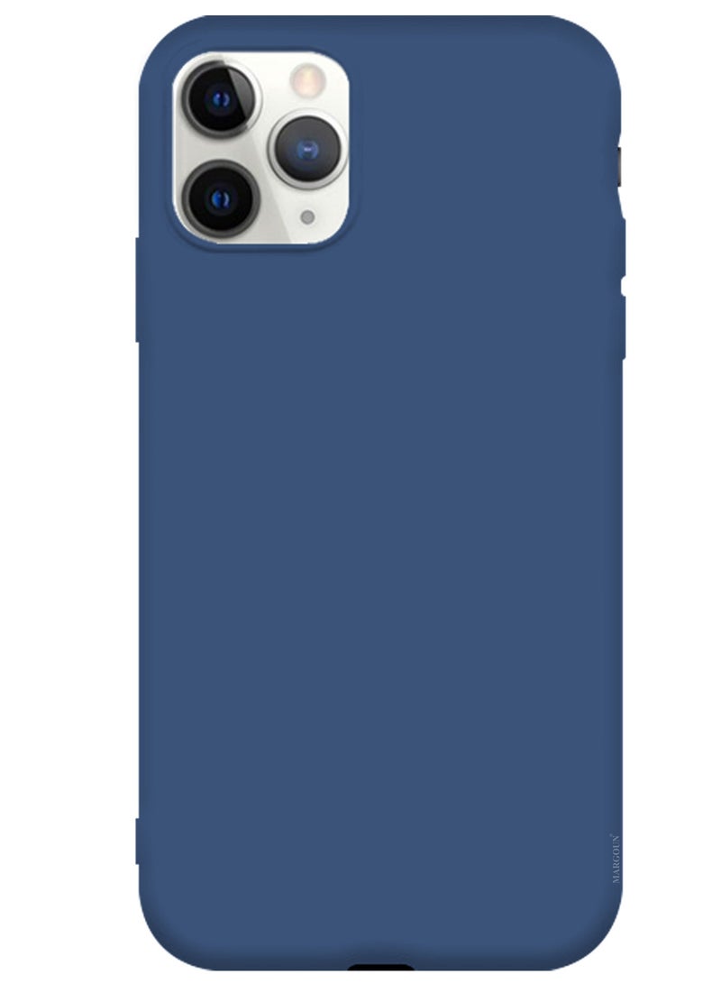 CATANES Soft Silky Silicone Case Cover for Apple iPhone 11 Pro - Full Body Protection - Midnight Blue - Image 2