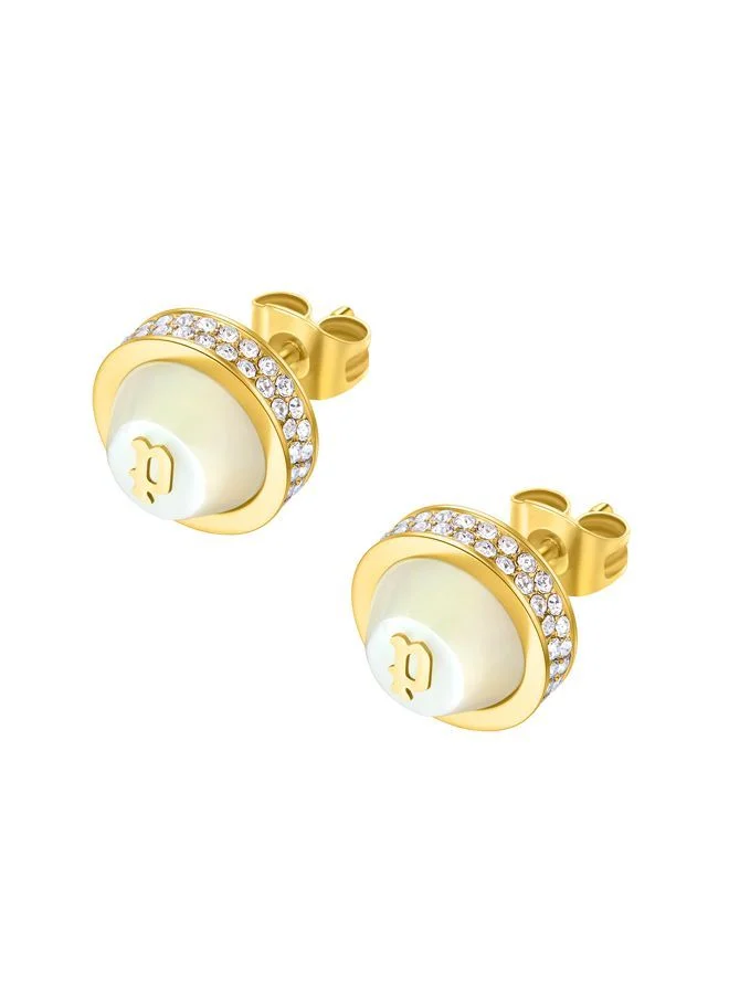 بوليس Beaming Earring for Women Gold Plating with Mother of Pearl