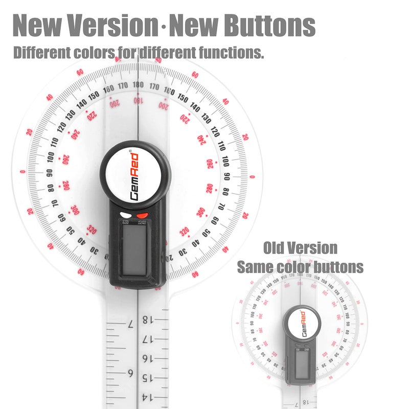 GemRed 12" Digital Goniometer for Joint Range of Motion ROM Measurement(GR311 New Version) - Image 3