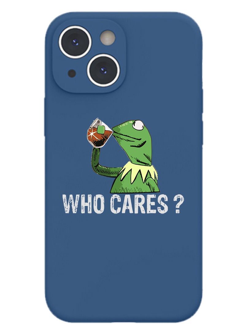 Theodor Protective Slim Fit Case Liquid Silicone Cover with Full Body Protection Anti-Scratch Shockproof Case For iPhone 13 Blue  - wil;d tracker copy - Image 1