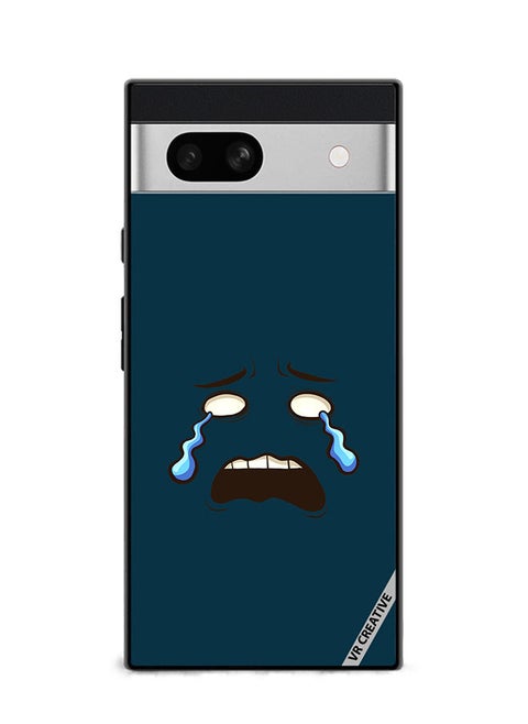 Protective Case Cover For Google Pixel 7a Crying Face Design Multicolour